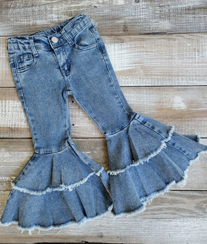 Dark Wash Double Bell Jeans