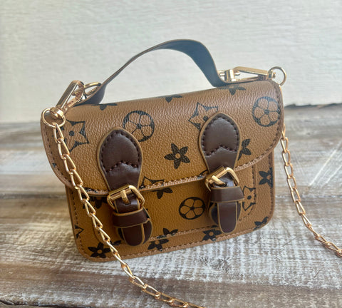 Brown Inspired Box Purse