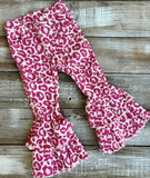 Pink Leopard Bell Jeans