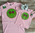 Adult Pink Smiley St Patty Shirt