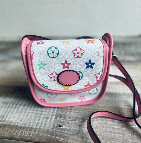 White & Pink Inspired Purse