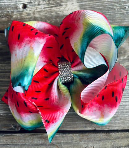 Tie-dye Watermelon Bow