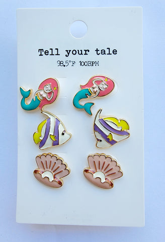 Mermaid Earring Set