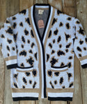 Cozy White Leopard Cardigan