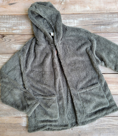 Olive Sherpa Sweater