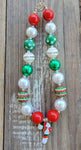 Green & Red Candy Cane Necklace