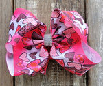 Red Hearts Bow