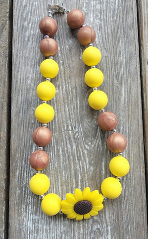 Yellow Sunflower Necklace